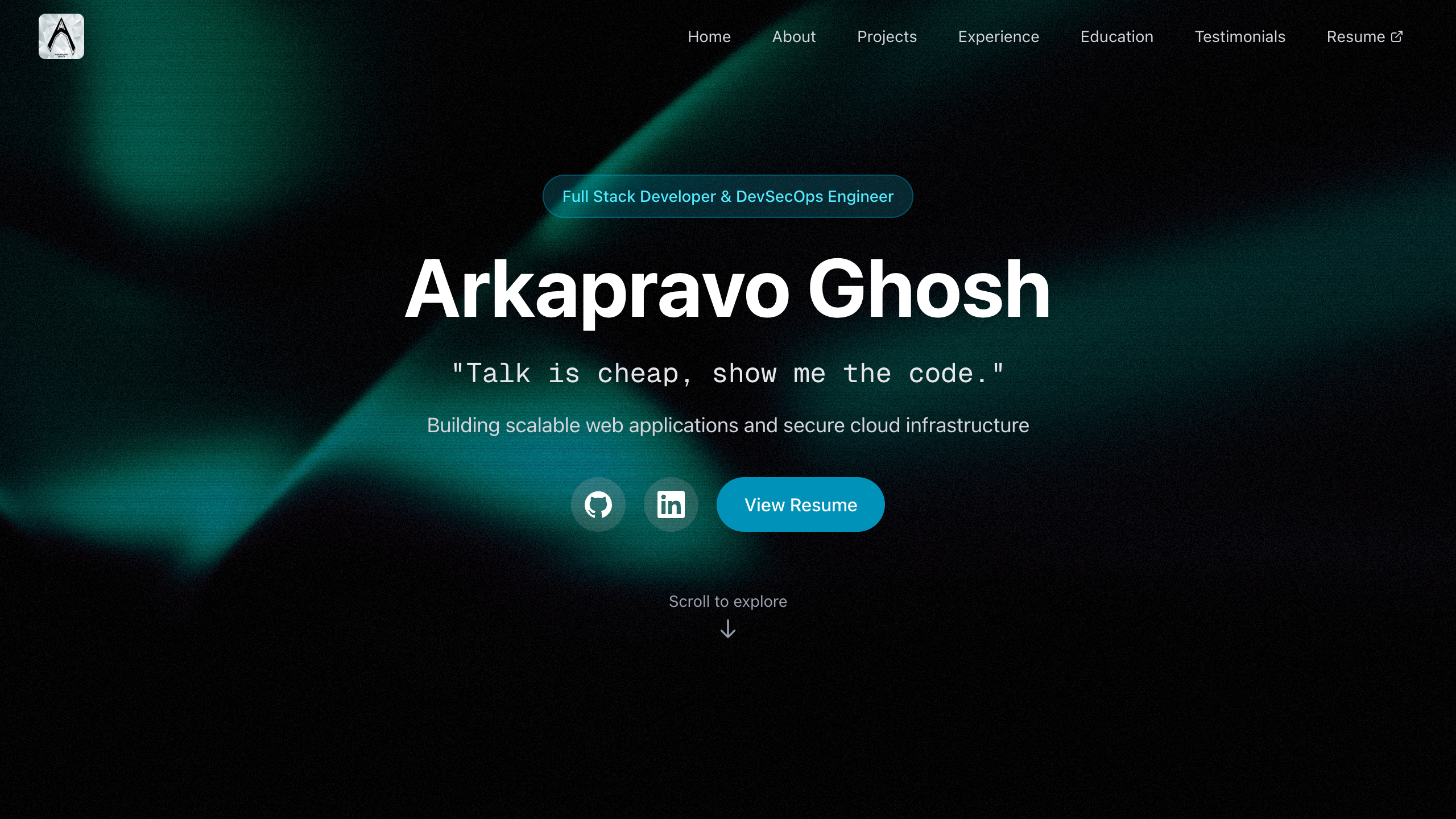 Arkapravo Ghosh | Full Stack Developer & DevSecOps Engineer